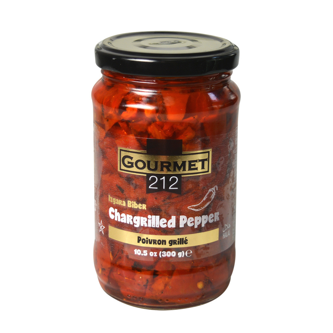 Pimentão vermelho grelhado em óleo, em cubos 300g — Gourmet212