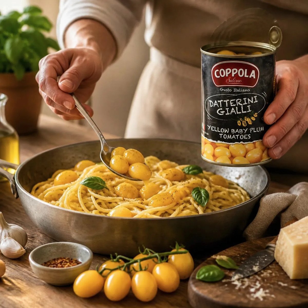 Tomate datterino amarelo italiano 400g servido