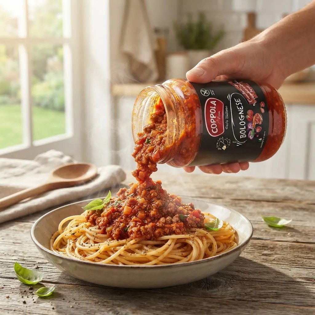 Molho de tomate à bolonhesa com carne 180g servido